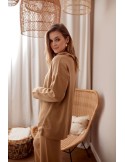 Set dama tricotat cu pantaloni cappuccino largi 222217 - Magazin online - Boutique